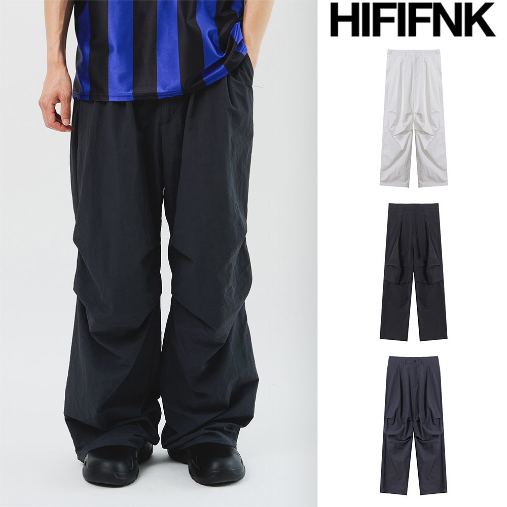 【HI FI FNK】Holy Pintuck Nylon Pants
