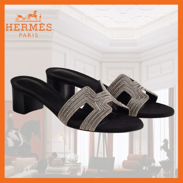 上品で華やか♪【HERMES】サンダル《オアシス》