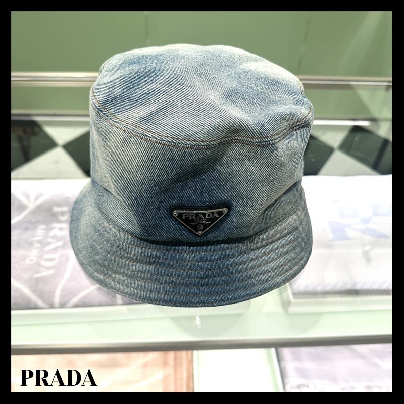 【すぐ届く】PRADA プラダ デニム バケットハット
