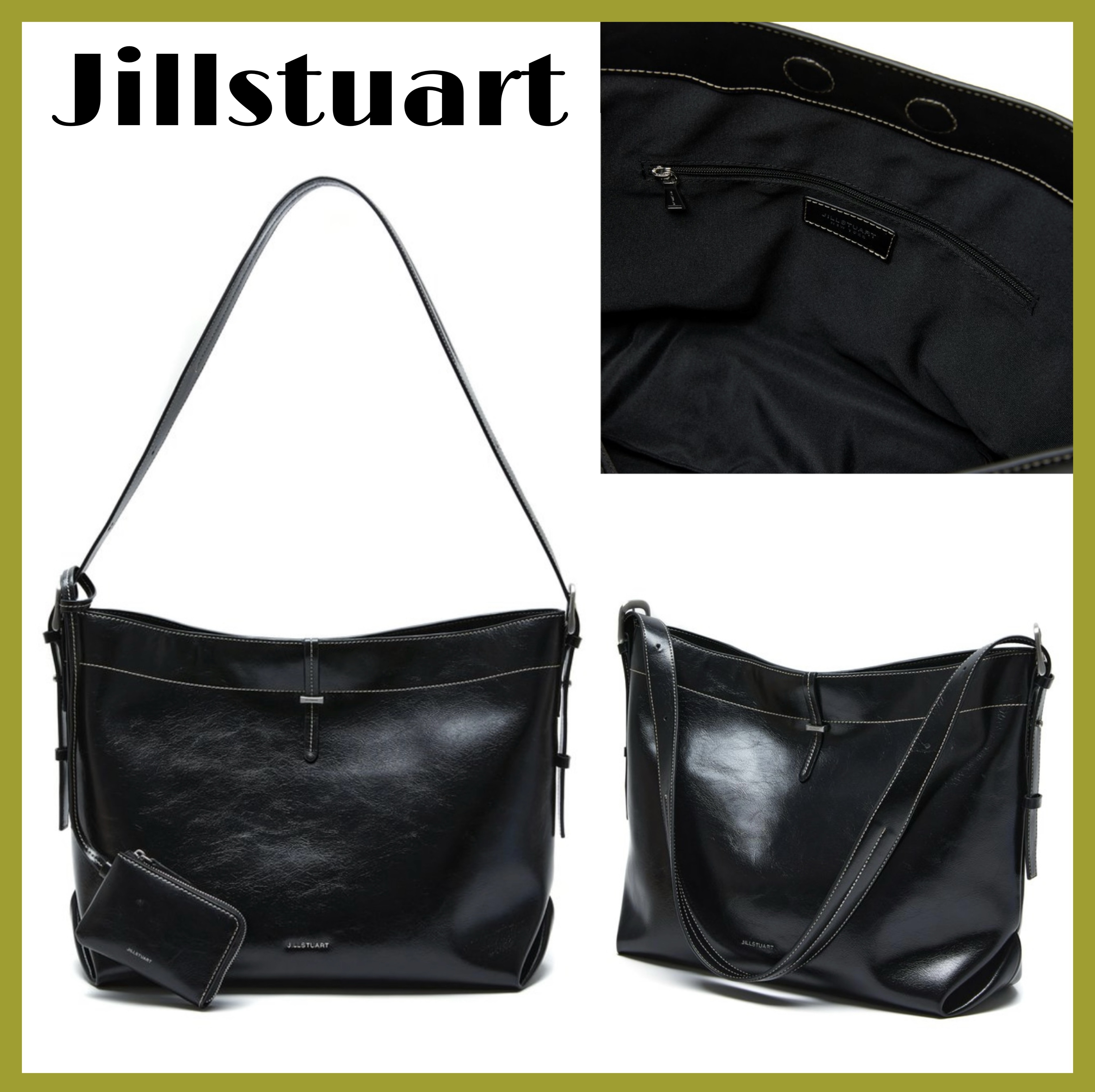 ☆JILLSTUART☆ ロゴ ステッチ ポイント ホーボーバッグ