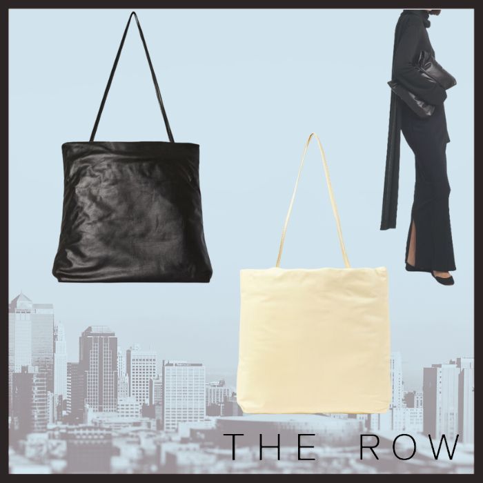 人気 【THE ROW】Pim レザー バッグ ウィメンズ ダークブラウン