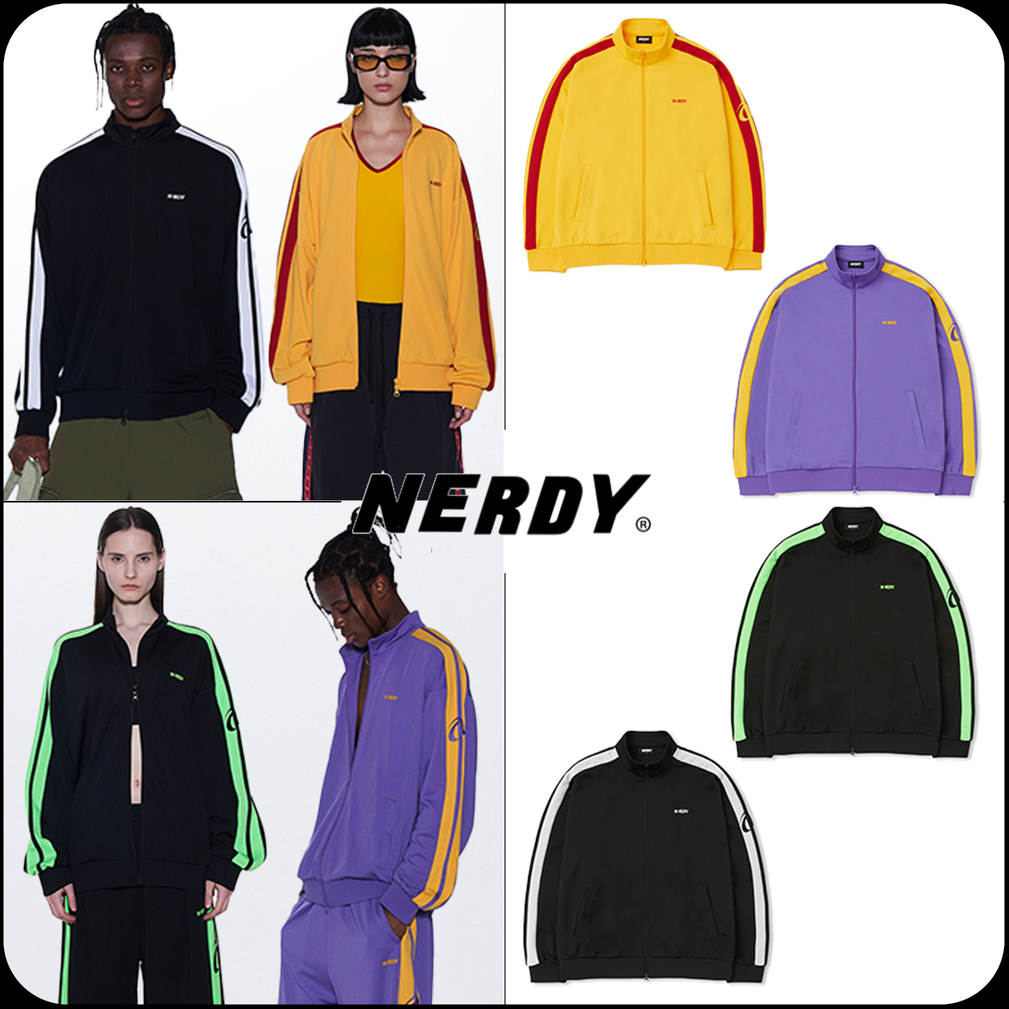 [ NERDY ]★韓国人気★PINWHEEL EMBROIDERY TRACK TOP