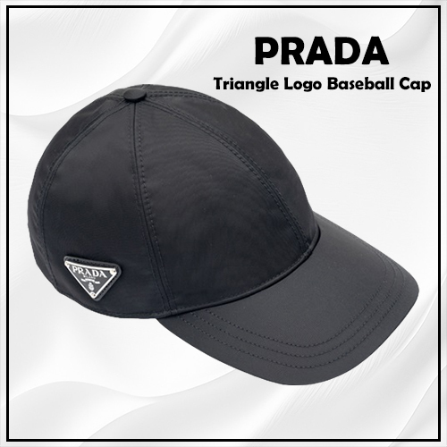 ★【PRADA】 トライアングル ロゴ ベースボール キャップ★