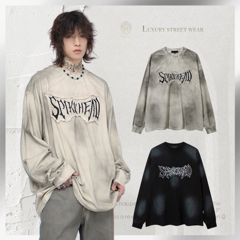 Tシャツ・カットソー Luxury Street Wear washed vintage dunest long t mz unisexual