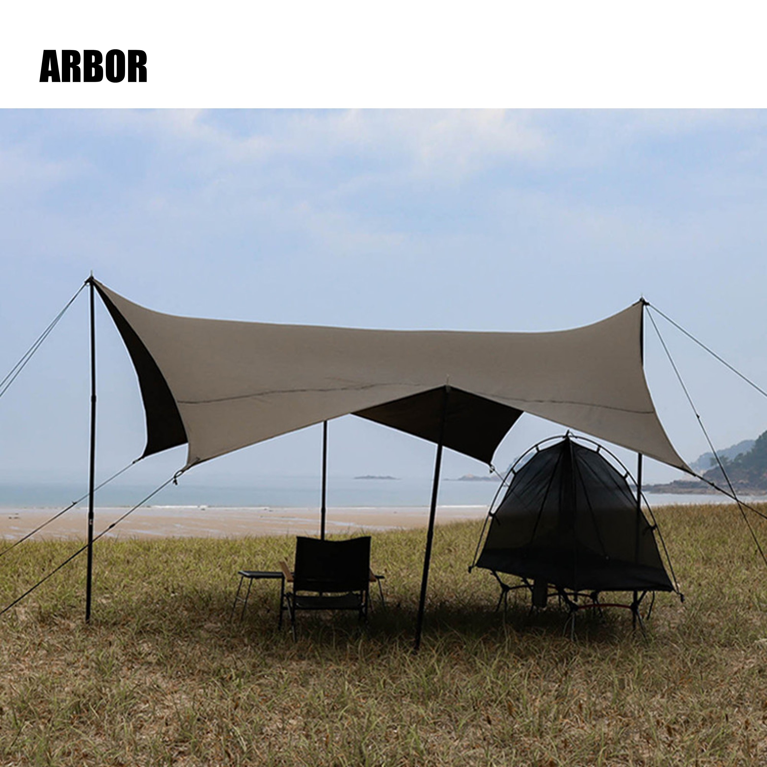 [ARBOR] WILD BLACK COATED HEXA TARP ☆送料込☆