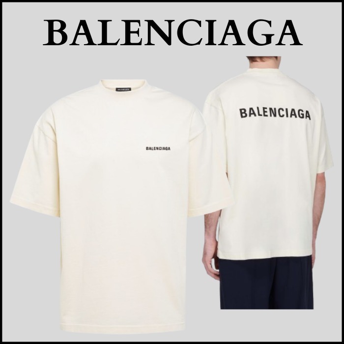 【BALENCIAGA】ロゴ コットン混 ジャージー Tシャツ