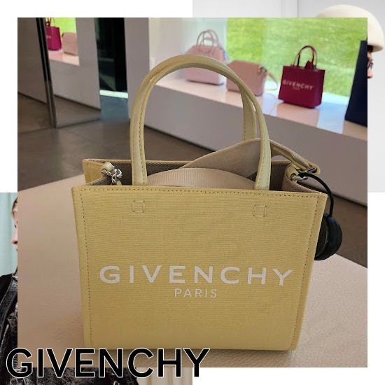 GIVENCHY ブランドロゴ トートバッグ ベージュ 2WAY