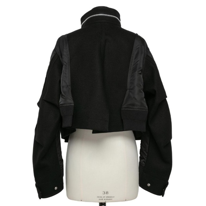 《洗練されたデザインの逸品》sacai ウール×ナイロンジャケット