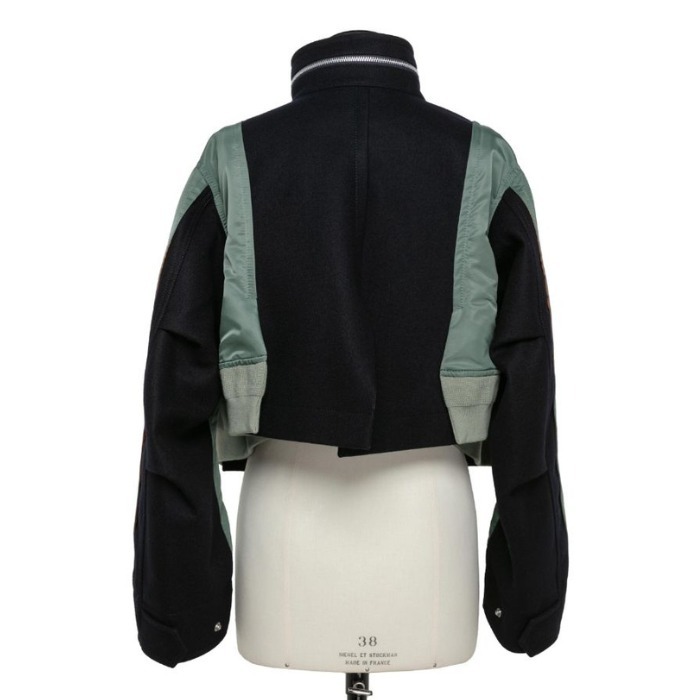 《洗練されたデザインの逸品》sacai ウール×ナイロンジャケット