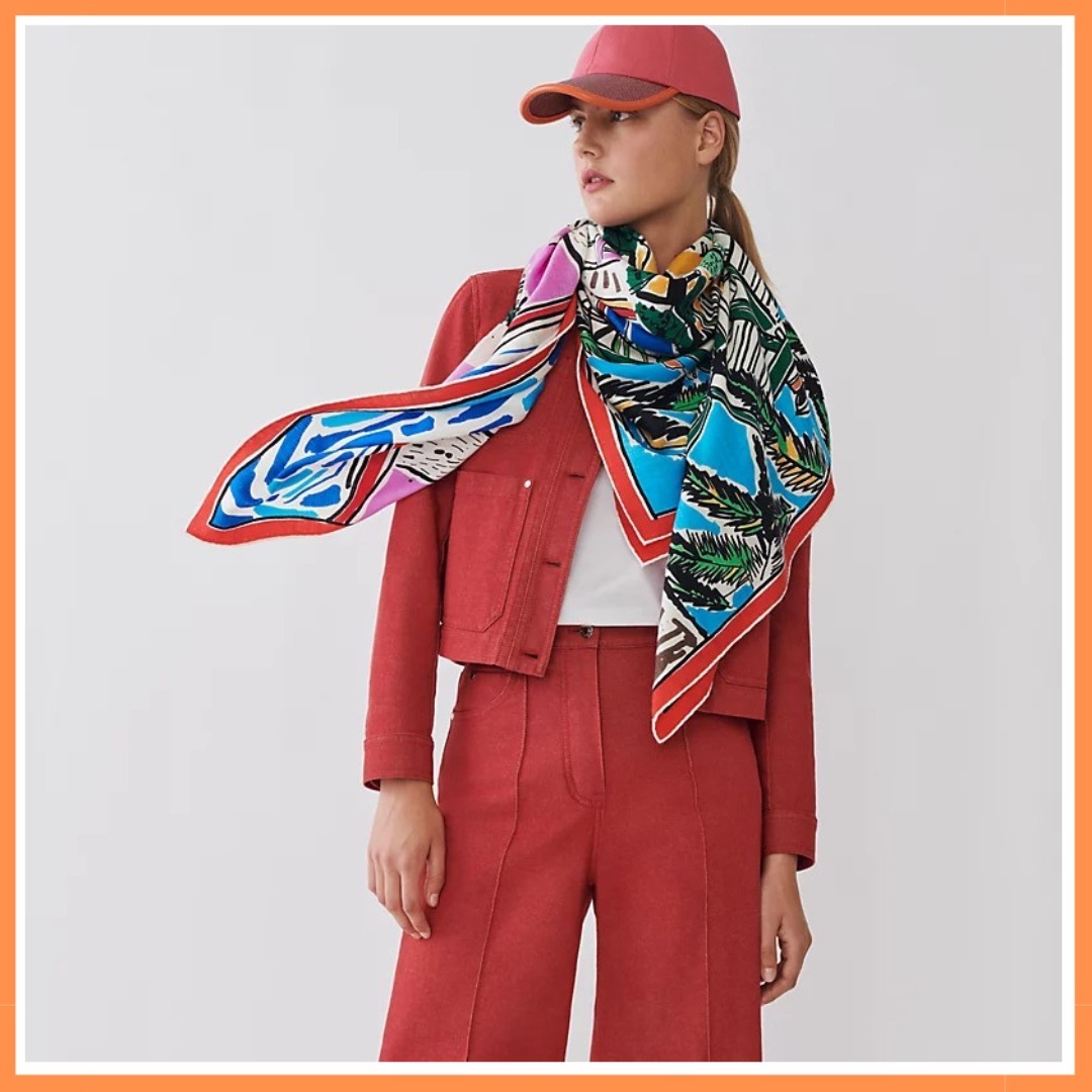【こなれ感が一際UP♪】HERMES★カレジェアン カシミヤシルク