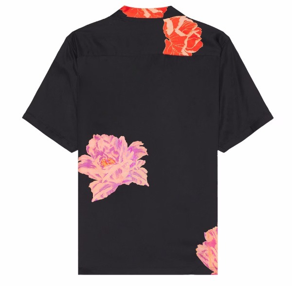“ALLSAINTS” フローラルプリントビスコースシャツ Black