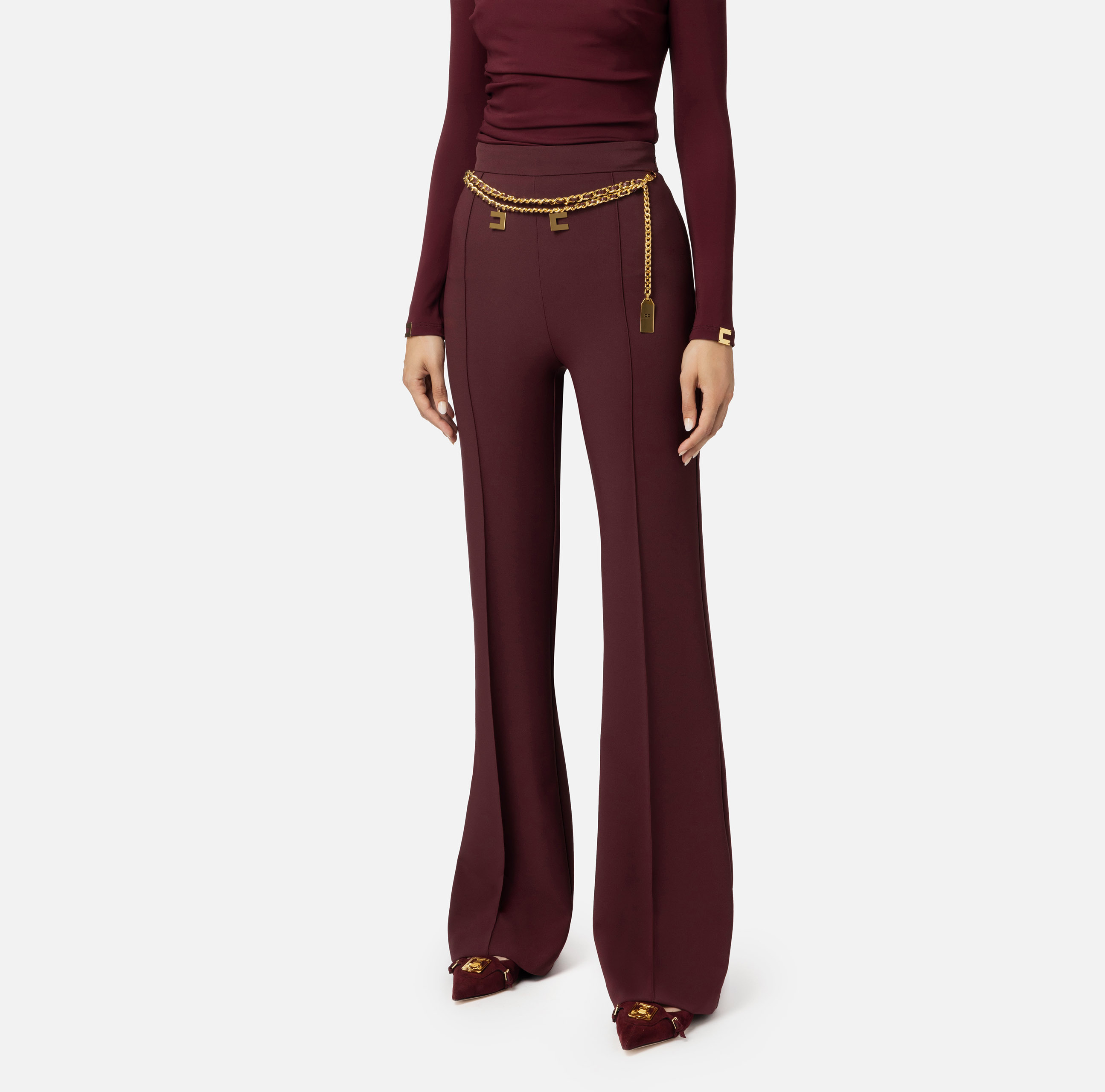 《洗練された逸品》【ELISABETTA FRANCHI】パラッツォパンツ