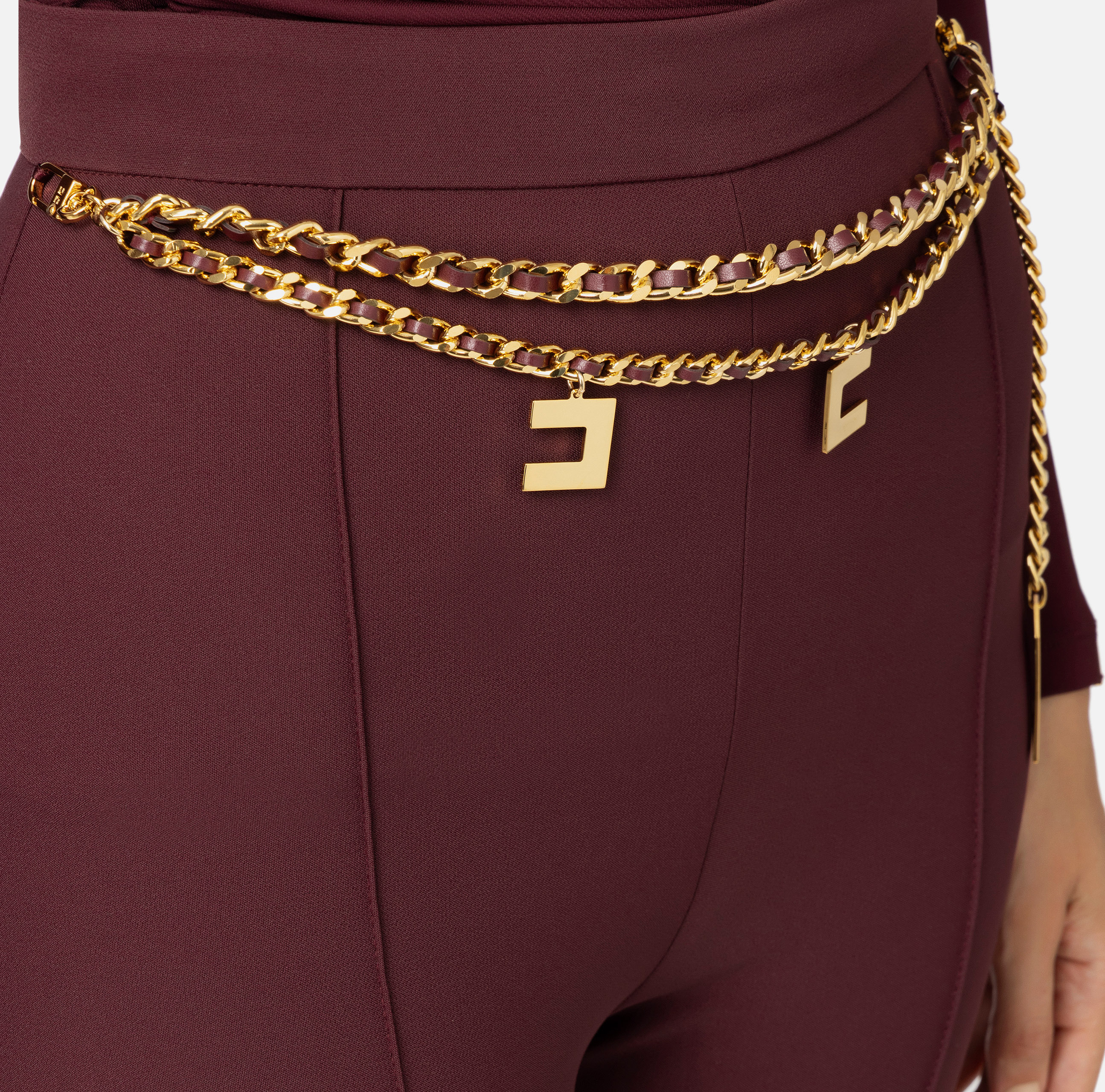 《洗練された逸品》【ELISABETTA FRANCHI】パラッツォパンツ