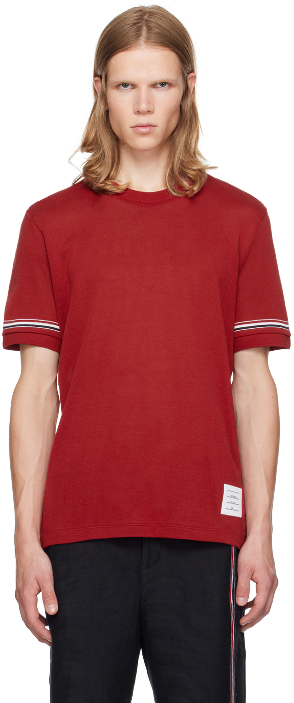 【関税込み】Thom Browne レッド ストライプ Tシャツ