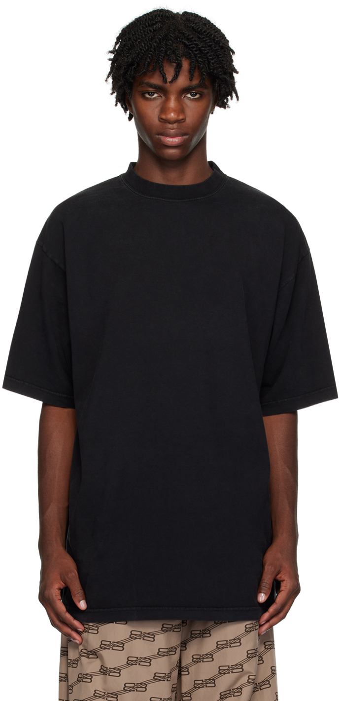 【関税込み】Balenciaga ブラック ラインストーン Tシャツ
