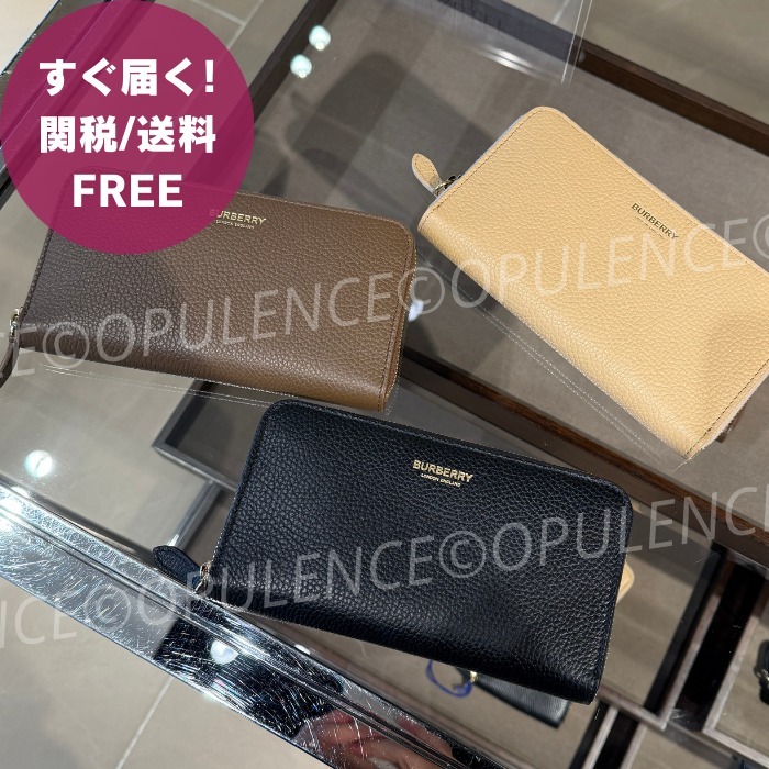 BURBERRY バーバリー レザージップ アラウンド 長財布