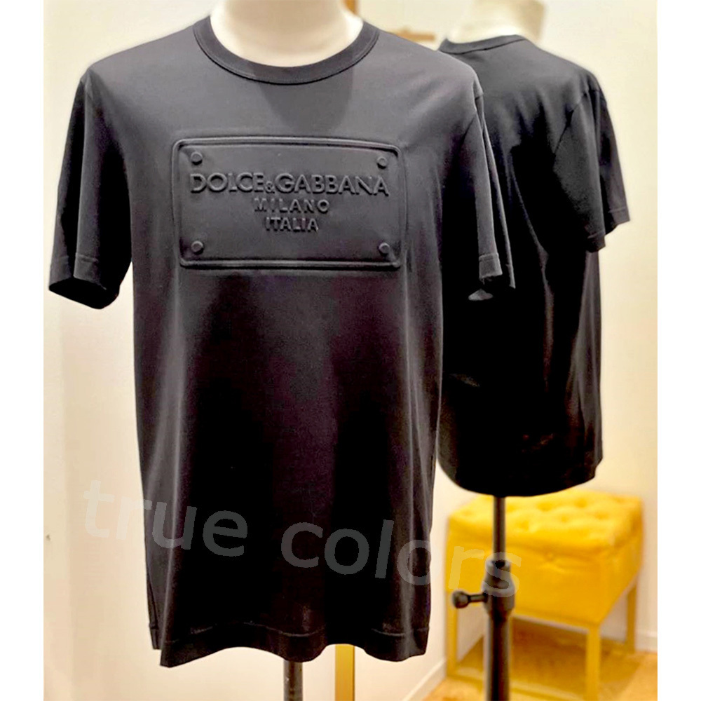 【Dolce&Gabbana】DG エンボスロゴ フード付 スウェット シャツ Jersey sweatshirt with DG logo print in Black for Men