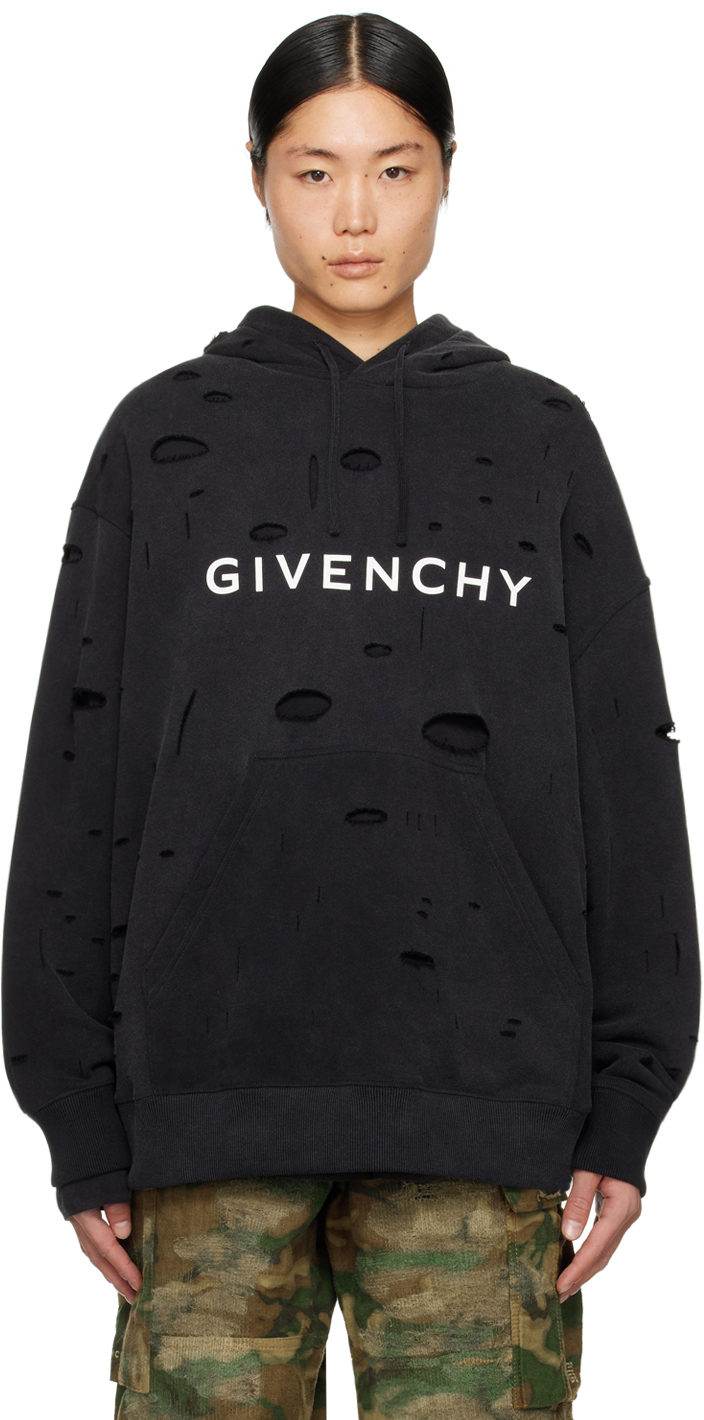 【関税込み】Givenchy ブラック カットアウト フーディ