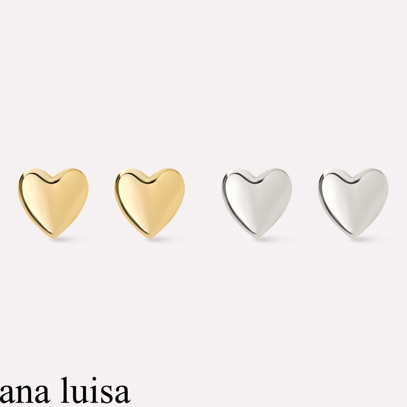 送料関税込み【ana luisa】ぷっくりハートピアス＊VIVIAN GOLD
