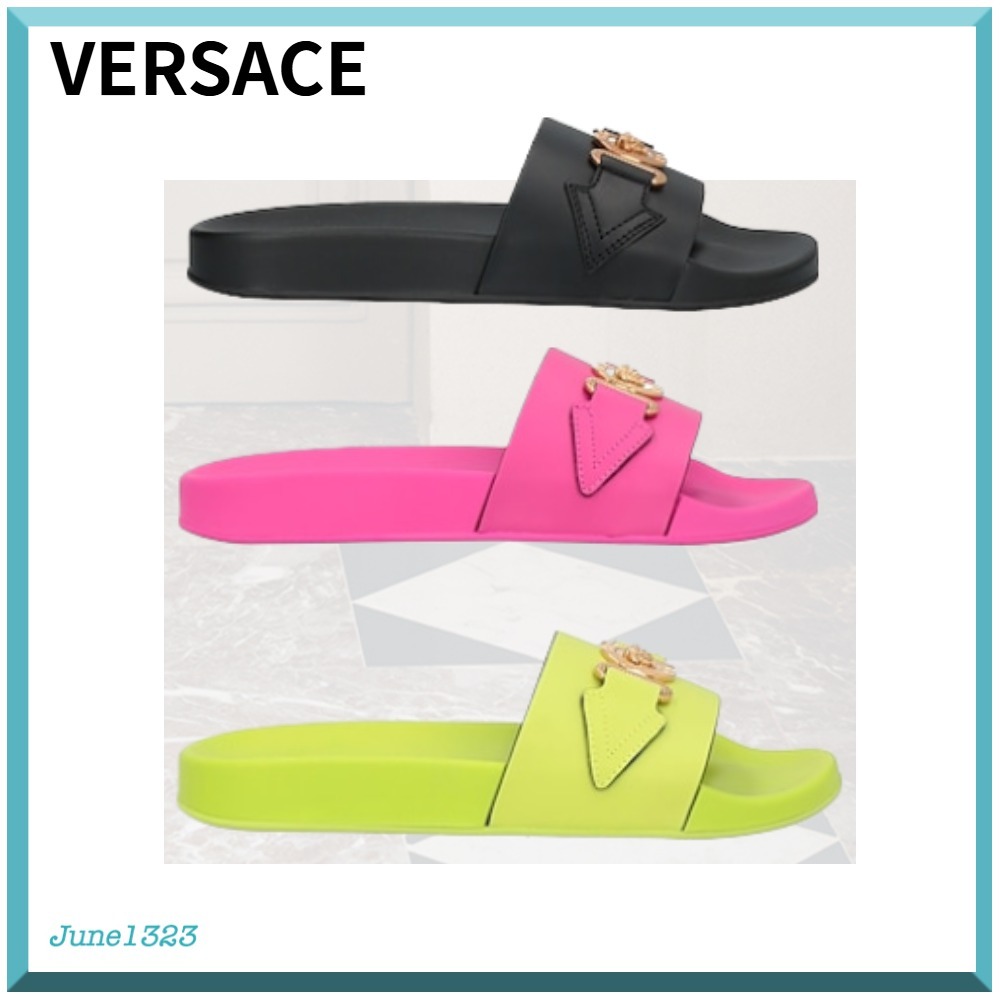 国内配送【VERSACE】メドゥーサ ロゴ スライダー サンダル