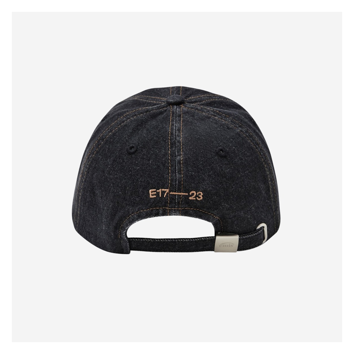 ☆ Emis ☆ Washed Denim Ball Cap Gray Black