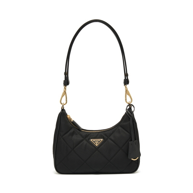 《PRADA》 ナイロン ロゴ チェーン ミニ ホーボーバッグ