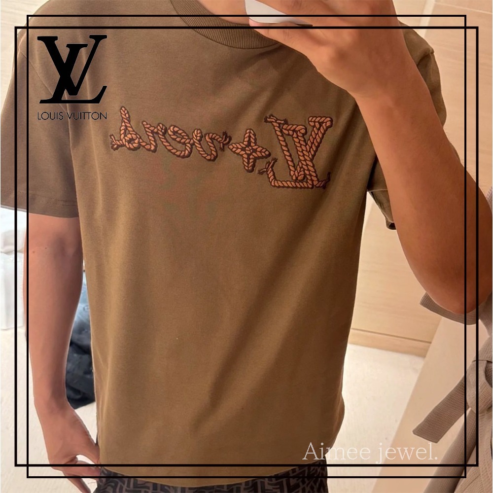 *カジュアル【Louis Vuitton】エンブロイダード コットンTシャツ