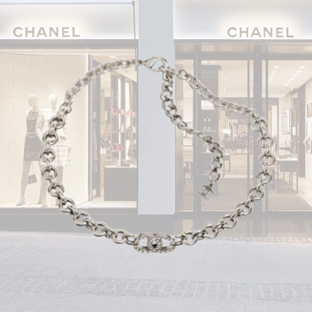 CHANEL シャネル チョーカー メタル＆ダイヤモンド風クリスタル