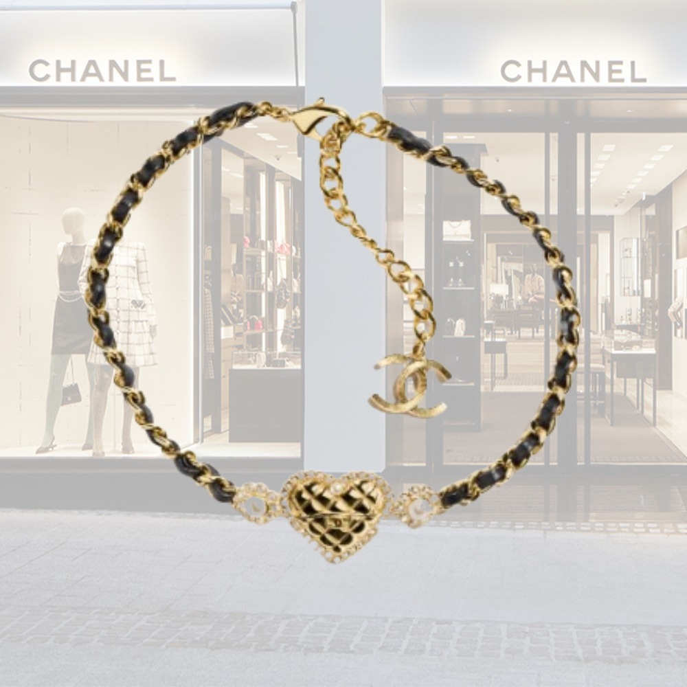 CHANEL シャネル チョーカー ガラスパール クリスタル
