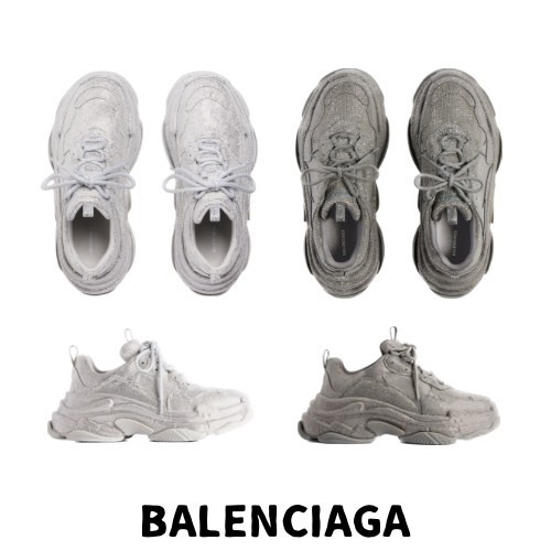 【BALENCIAGA】TRIPLE S スニーカー ラインストーン付き