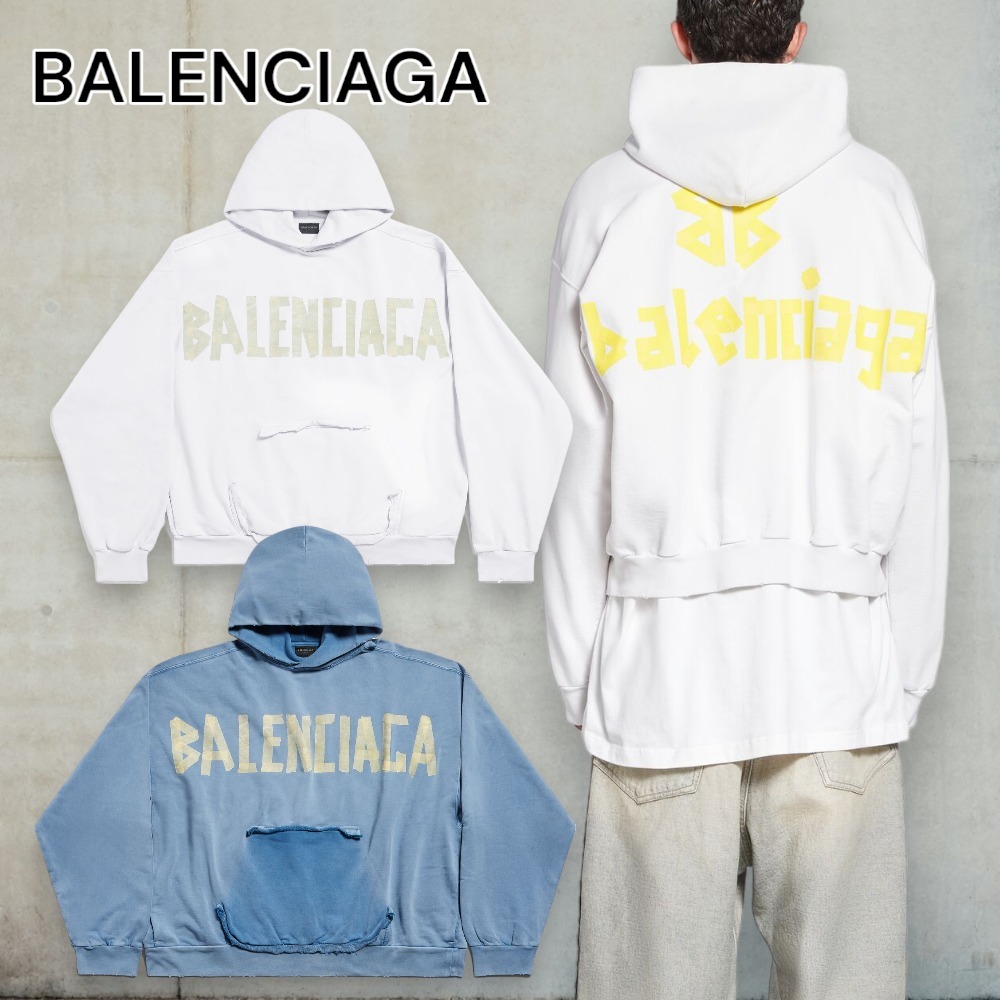 直営店【BALENCIAGA】テープタイプ リップドポケット パーカー