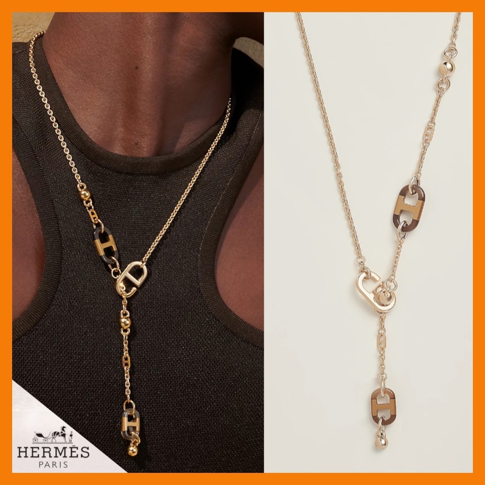 【天然ホーンが神秘的★】HERMES★ネックレス≪sur Mer PM≫