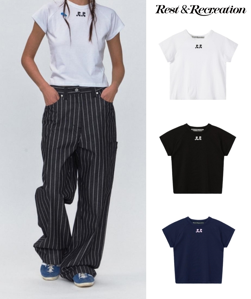 [REST & RECREATION] Tシャツ クロップ RR LOGO CROP TOP 3color