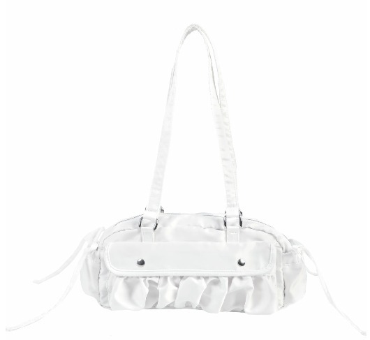 キラリShirring Bag(white)★韓国バレエコア★[Cozing]