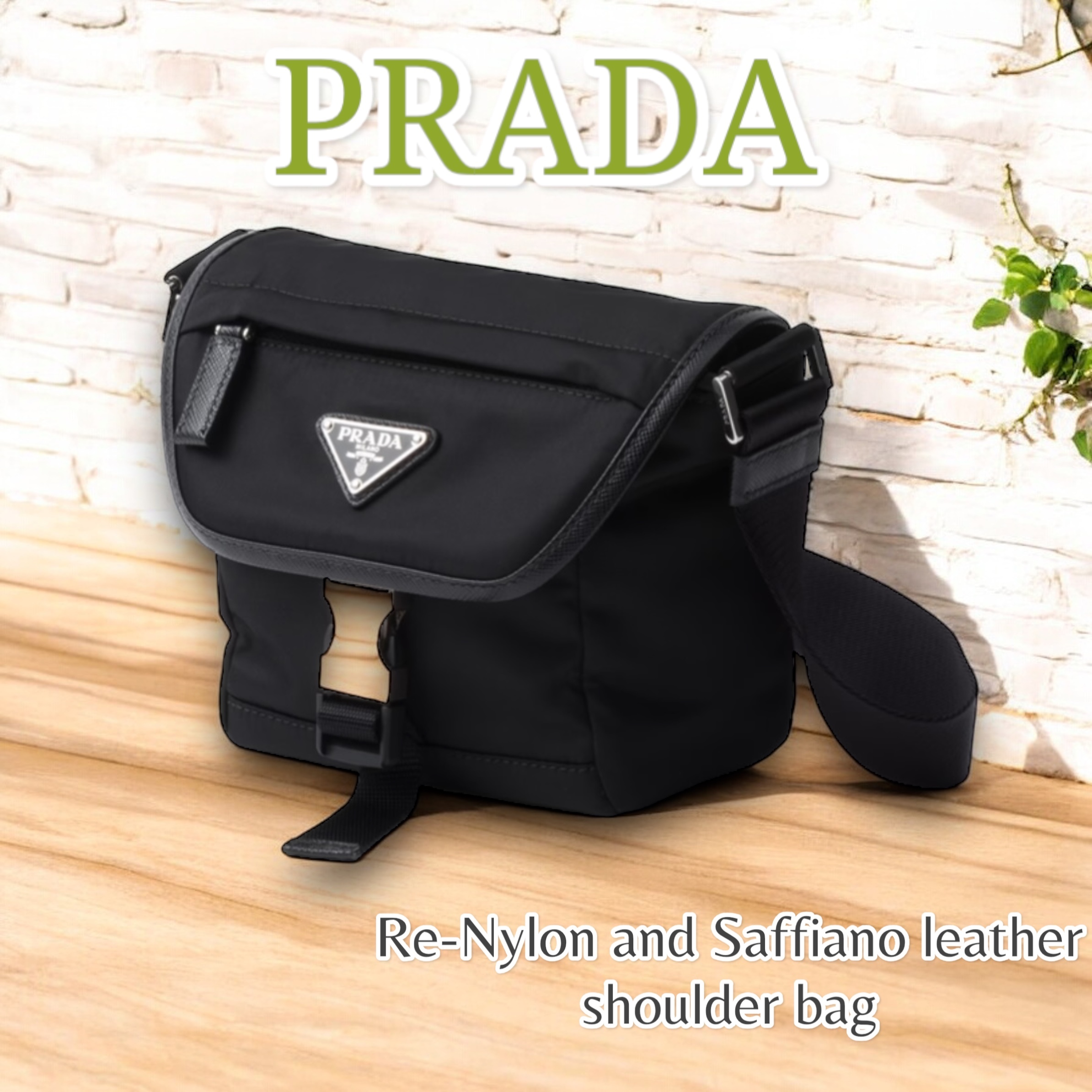PRADA＊Re-Nylon & Saffiano leather ショルダーバッグ＊送料込