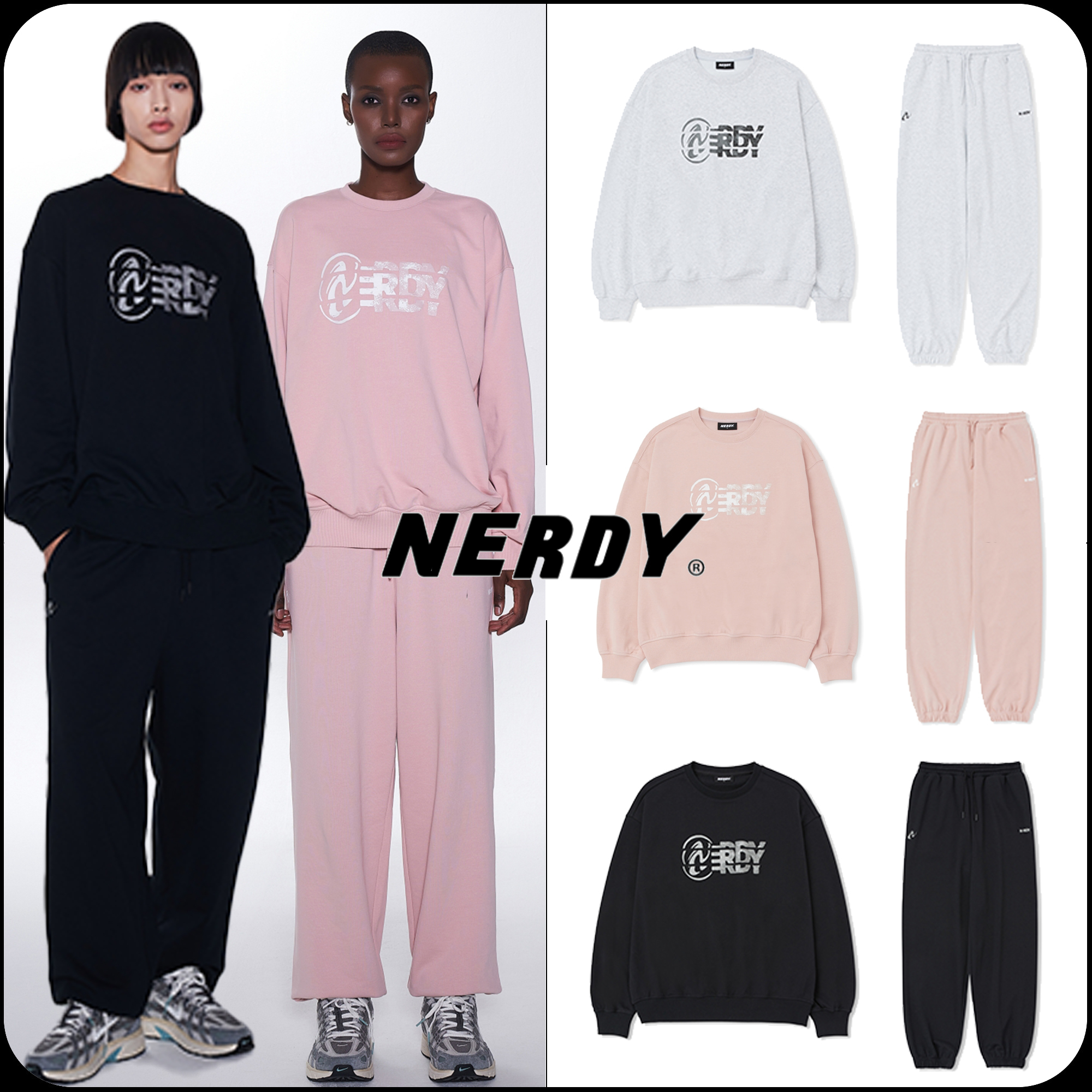 [ NERDY ]★韓国人気★LAYER PINWHEEL SWEAT SET