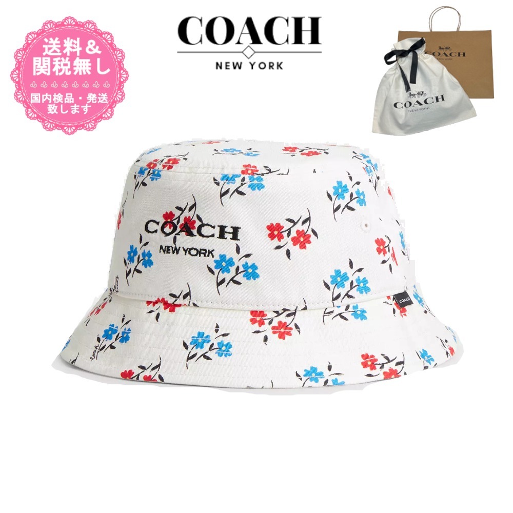 【国内即発】Cute！COACH★フローラル プリント バケット ハット