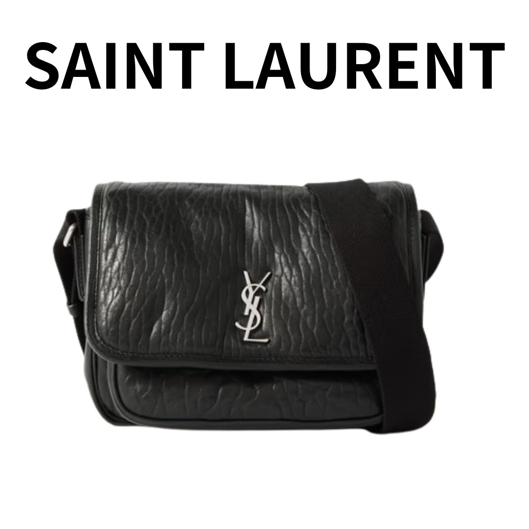 関税,送料込【Saint Laurent】レザー メッセンジャーバッグ
