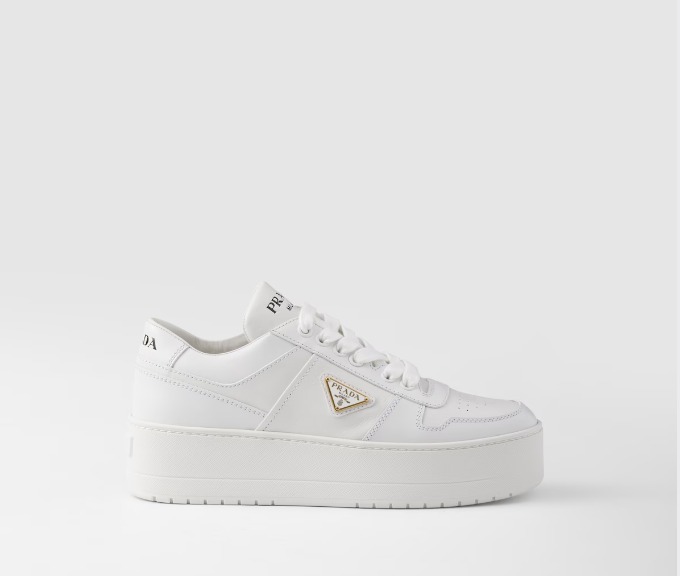 《送料無料》 PRADA Downtown Bold leather sneakers