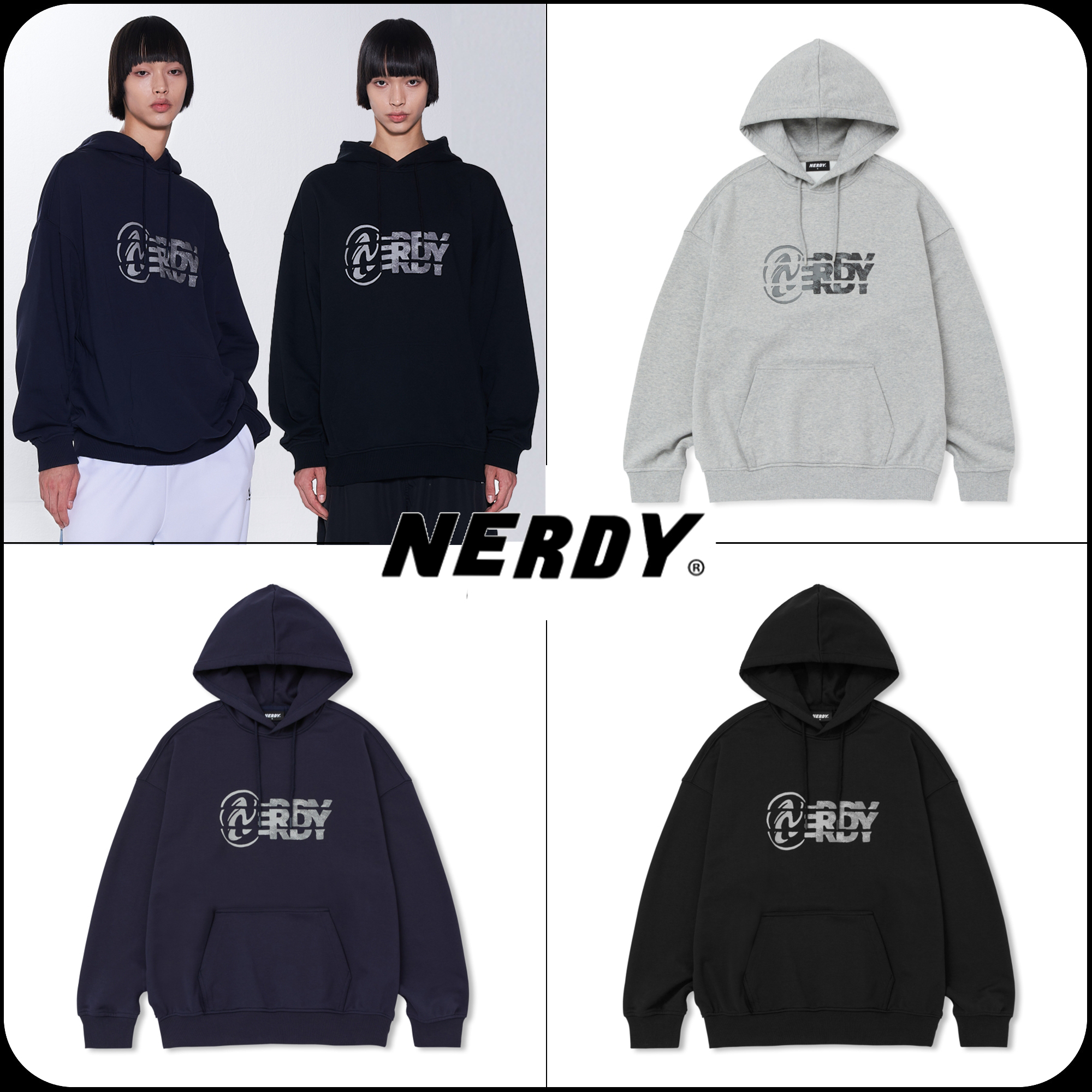 [ NERDY ]★韓国人気★LAYER PINWHEEL HOODIE