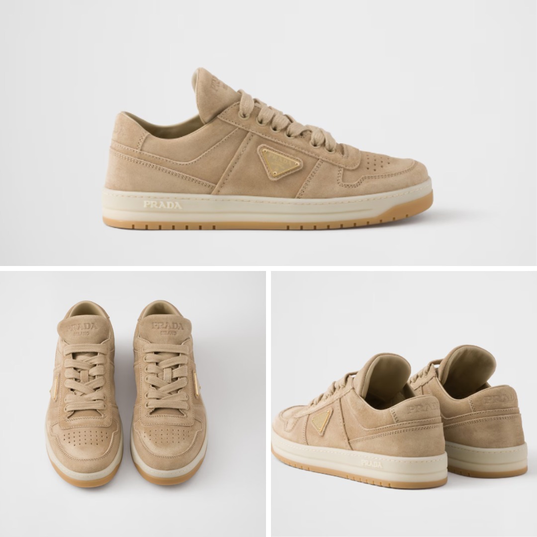 《送料無料》 PRADA Downtown suede sneakers