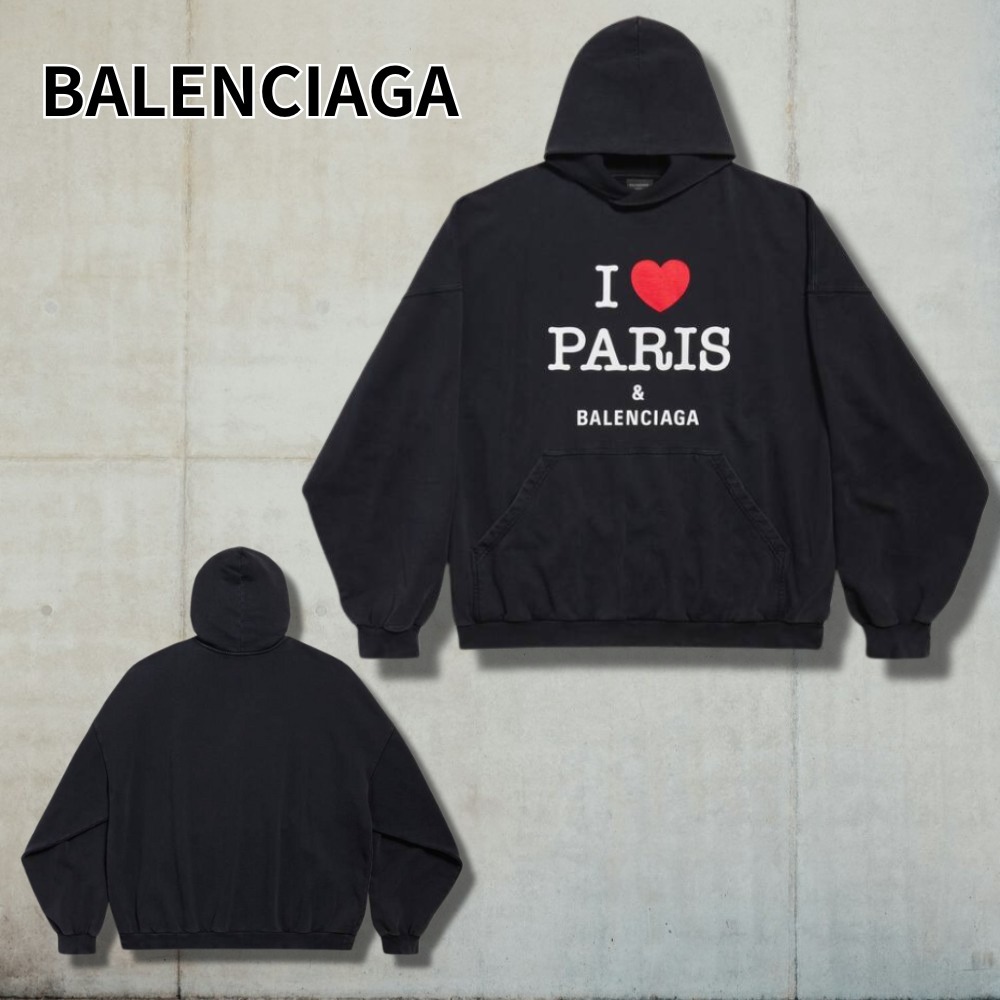 直営店【BALENCIAGA】I LOVE PARIS & BALENCIAGA フーディー