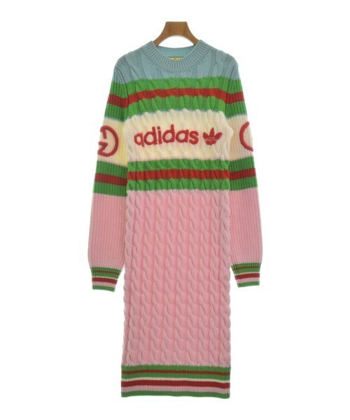 GUCCI グッチ ワンピース ピンクx水色x白等 M 4103624E0591