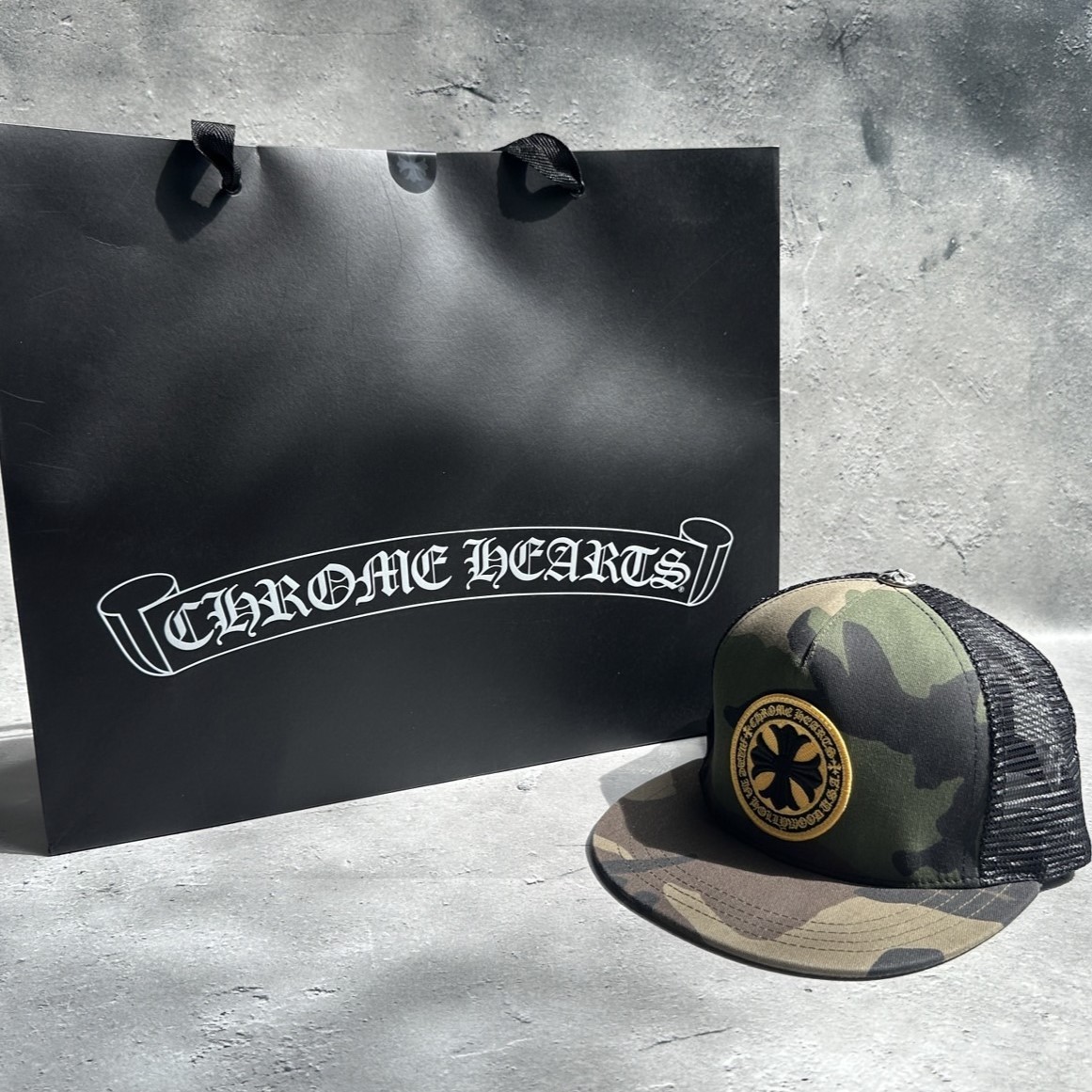 クロムハーツ CH PLUS CAMO CAP カモ 迷彩 メッシュ キャップ
