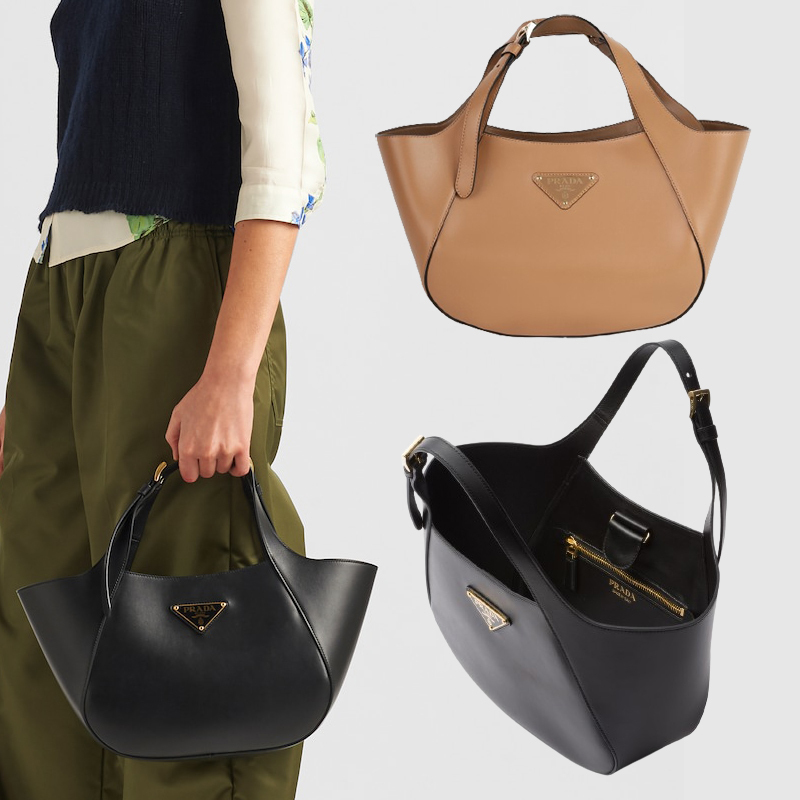 PRADA ソフト ミディアム レザー トートバッグ