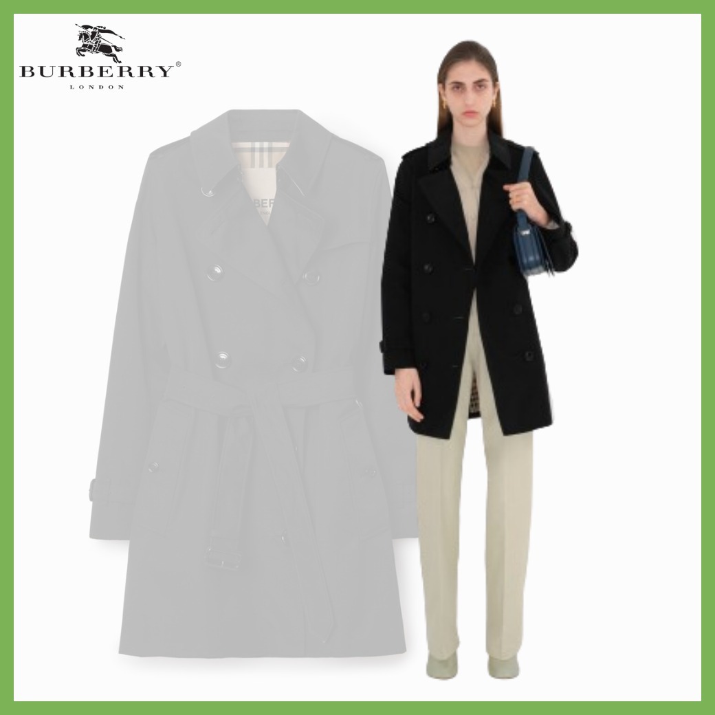 【Burberry】ショート ケンジントン ヘリテージ トレンチBlack
