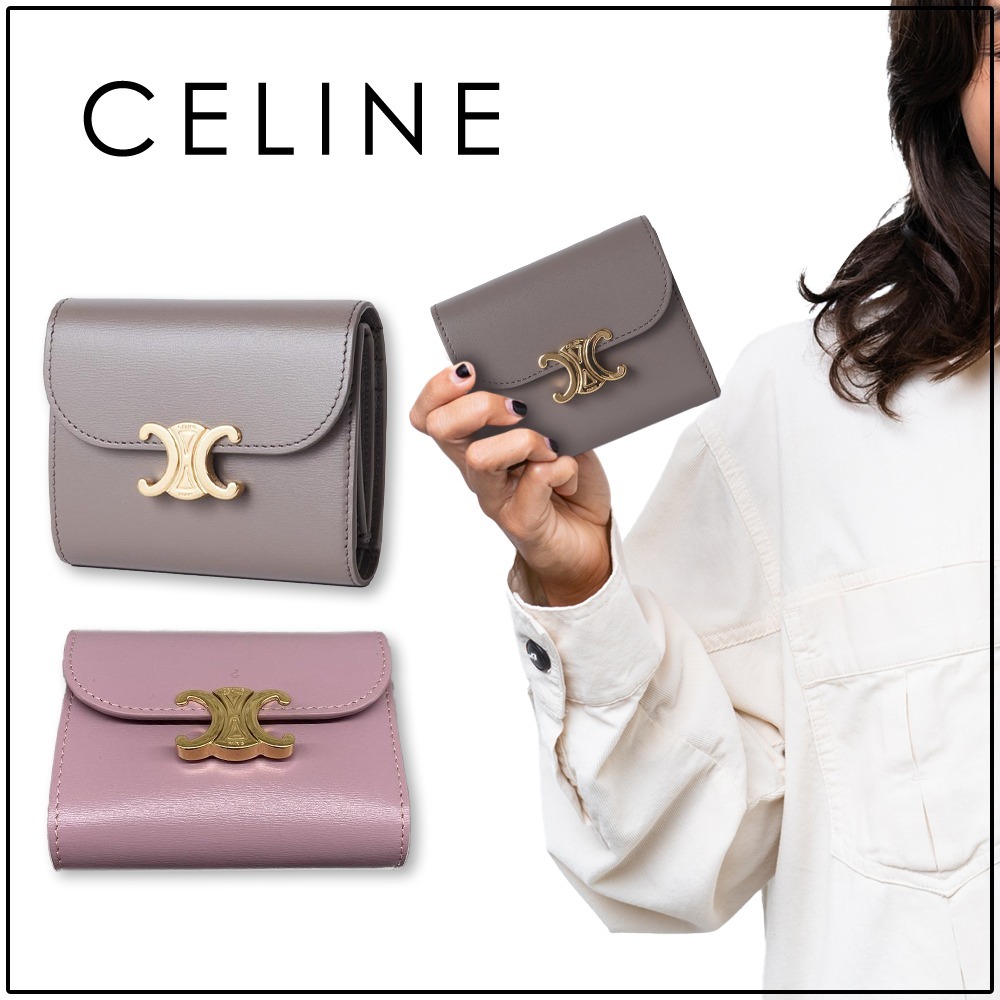 国内買付、すぐ届く【CELINE】スモールウォレット トリオンフ