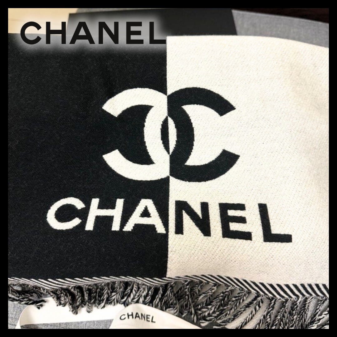 【24A限定◆人気のバイカラー♪】CHANEL マフラー ショール
