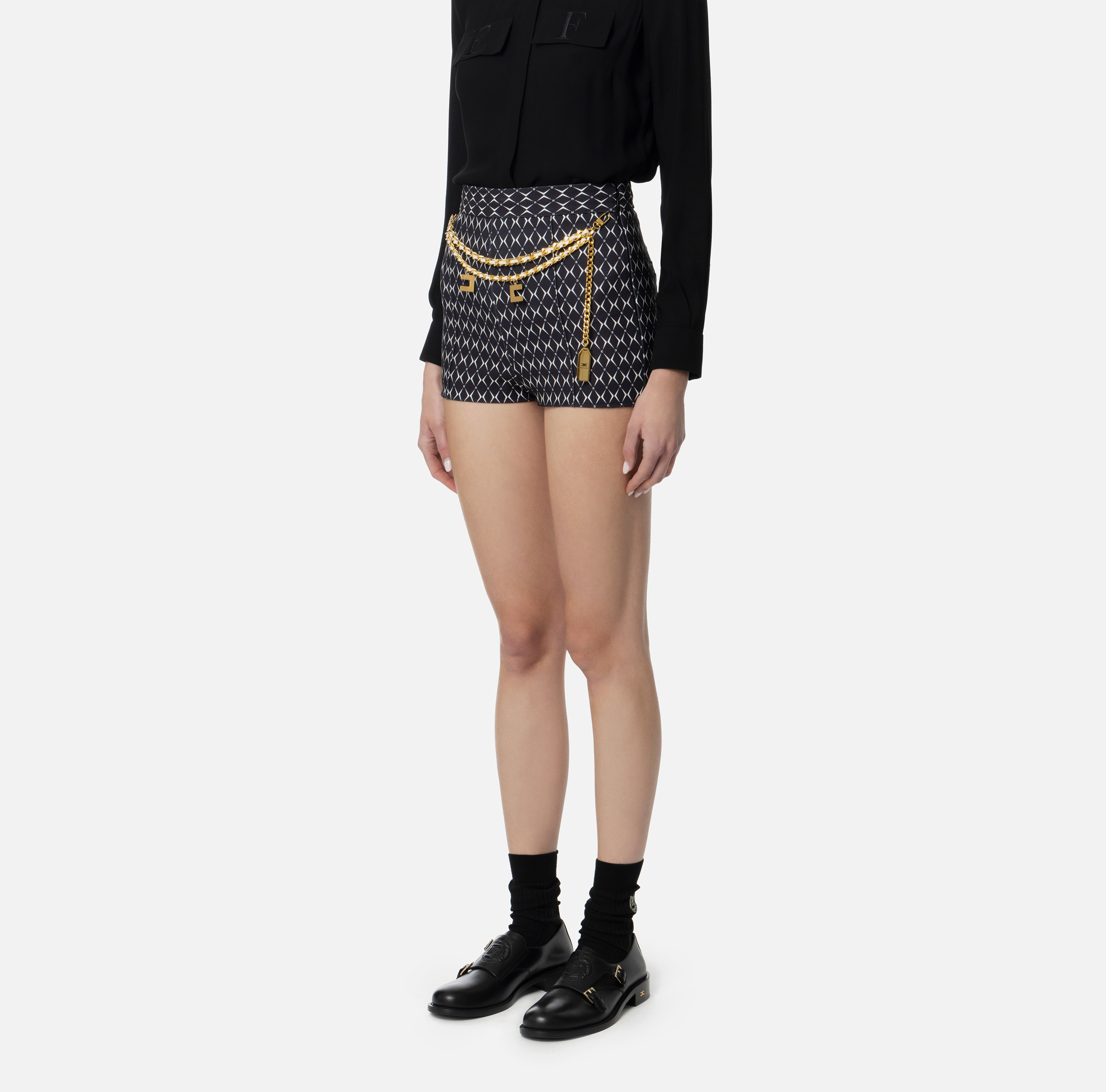《モダンなデザイン》【ELISABETTA FRANCHI】ひし形 ショーツ