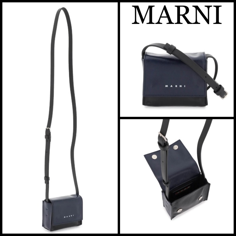 【関税込】新作◆MARNI マルニ◆ロゴ レザー ショルダーバッグ